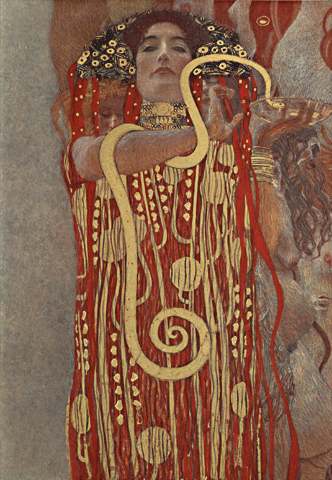 reproductie Hygieia van Gustav Klimt